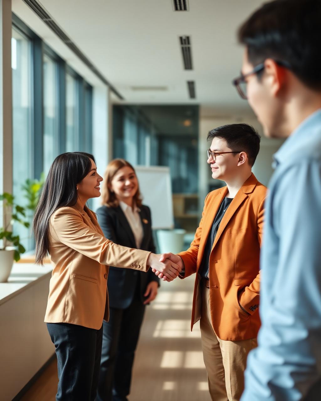 Fast Career Recruitment consultants meeting a candidate in a Singapore office